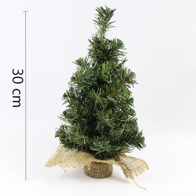 Mini Christmas Tree Holiday Party Birthday Table Desk Artificial Decor 30cm High Pine Tree Xmas Ornaments Kids Festival Gift
