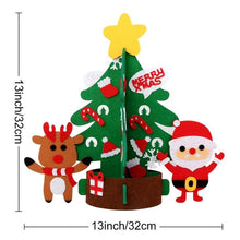 Load image into Gallery viewer, OurWarm DIY Felt Christmas Tree Snowman with Ornaments Fake Christmas Tree Kids Toys Christmas Party Decoration New Year 2019