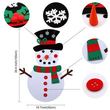 Load image into Gallery viewer, OurWarm DIY Felt Christmas Tree Snowman with Ornaments Fake Christmas Tree Kids Toys Christmas Party Decoration New Year 2019