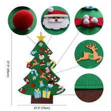 Load image into Gallery viewer, OurWarm DIY Felt Christmas Tree Snowman with Ornaments Fake Christmas Tree Kids Toys Christmas Party Decoration New Year 2019