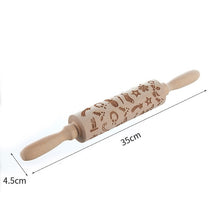 Load image into Gallery viewer, Merry Christmas Elk Wooden Print Rolling Pin Christmas Home Decorations Navidad Decor Noel Dessert Tools New Year 2020 DIY Craft