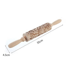 Load image into Gallery viewer, Merry Christmas Elk Wooden Print Rolling Pin Christmas Home Decorations Navidad Decor Noel Dessert Tools New Year 2020 DIY Craft