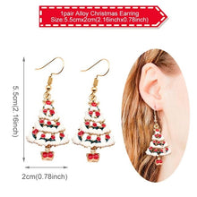 Load image into Gallery viewer, QIFU Santa Claus Snowman Necklace Snowflakes Eardrop Merry Christmas Decor for Home 2019 Christmas Gift Xmas Decor New Year 2020