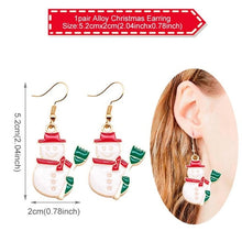 Load image into Gallery viewer, QIFU Santa Claus Snowman Necklace Snowflakes Eardrop Merry Christmas Decor for Home 2019 Christmas Gift Xmas Decor New Year 2020