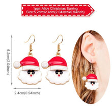 Load image into Gallery viewer, QIFU Santa Claus Snowman Necklace Snowflakes Eardrop Merry Christmas Decor for Home 2019 Christmas Gift Xmas Decor New Year 2020