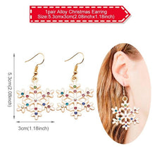 Load image into Gallery viewer, QIFU Santa Claus Snowman Necklace Snowflakes Eardrop Merry Christmas Decor for Home 2019 Christmas Gift Xmas Decor New Year 2020