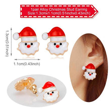 Load image into Gallery viewer, QIFU Santa Claus Snowman Necklace Snowflakes Eardrop Merry Christmas Decor for Home 2019 Christmas Gift Xmas Decor New Year 2020