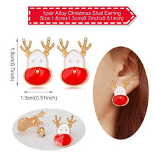 Load image into Gallery viewer, QIFU Santa Claus Snowman Necklace Snowflakes Eardrop Merry Christmas Decor for Home 2019 Christmas Gift Xmas Decor New Year 2020