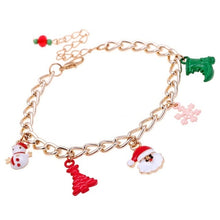 Load image into Gallery viewer, Taoup Metallic Santa Claus Christmas Bracelet Pendans Drop Ornaments Christmas Ornaments Xmas Decor for Home Navidad Noel Year