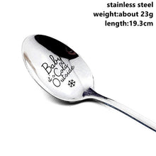 Load image into Gallery viewer, Taoup 1pc Metal Merry Christmas Spoons Xmas Party Tableware Pendants Drop Ornaments Christmas Table Decor for Home Noel Gift