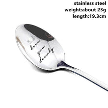 Load image into Gallery viewer, Taoup 1pc Metal Merry Christmas Spoons Xmas Party Tableware Pendants Drop Ornaments Christmas Table Decor for Home Noel Gift