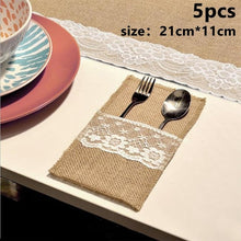 Load image into Gallery viewer, Taoup 1pc Metal Merry Christmas Spoons Xmas Party Tableware Pendants Drop Ornaments Christmas Table Decor for Home Noel Gift