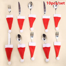 Load image into Gallery viewer, Taoup 1pc Metal Merry Christmas Spoons Xmas Party Tableware Pendants Drop Ornaments Christmas Table Decor for Home Noel Gift
