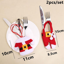 Load image into Gallery viewer, Taoup 1pc Metal Merry Christmas Spoons Xmas Party Tableware Pendants Drop Ornaments Christmas Table Decor for Home Noel Gift