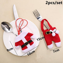 Load image into Gallery viewer, Taoup 1pc Metal Merry Christmas Spoons Xmas Party Tableware Pendants Drop Ornaments Christmas Table Decor for Home Noel Gift