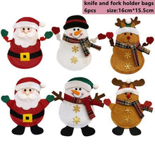 Load image into Gallery viewer, Taoup 1pc Metal Merry Christmas Spoons Xmas Party Tableware Pendants Drop Ornaments Christmas Table Decor for Home Noel Gift