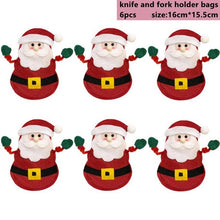 Load image into Gallery viewer, Taoup 1pc Metal Merry Christmas Spoons Xmas Party Tableware Pendants Drop Ornaments Christmas Table Decor for Home Noel Gift