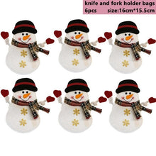 Load image into Gallery viewer, Taoup 1pc Metal Merry Christmas Spoons Xmas Party Tableware Pendants Drop Ornaments Christmas Table Decor for Home Noel Gift