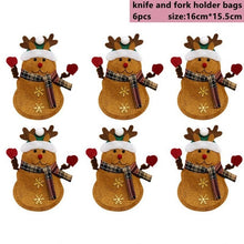 Load image into Gallery viewer, Taoup 1pc Metal Merry Christmas Spoons Xmas Party Tableware Pendants Drop Ornaments Christmas Table Decor for Home Noel Gift