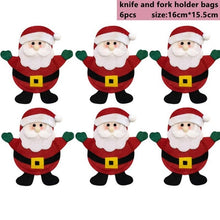 Load image into Gallery viewer, Taoup 1pc Metal Merry Christmas Spoons Xmas Party Tableware Pendants Drop Ornaments Christmas Table Decor for Home Noel Gift