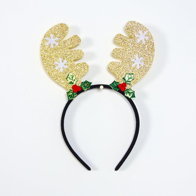 Navidad Santa Headband New Year 2020 Christmas Ornaments Decorations for Kids Girls Gifts Headband Hair Accessories Supplies