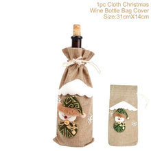 Load image into Gallery viewer, Huiran Linen Christmas Elk Snowman Table Runner Merry Christmas Decorations For Home 2019 Xmas Ornaments New Year 2020 Navidad