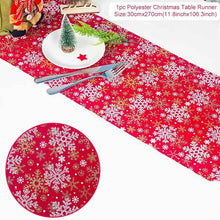 Load image into Gallery viewer, Huiran Linen Christmas Elk Snowman Table Runner Merry Christmas Decorations For Home 2019 Xmas Ornaments New Year 2020 Navidad