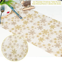 Load image into Gallery viewer, Huiran Linen Christmas Elk Snowman Table Runner Merry Christmas Decorations For Home 2019 Xmas Ornaments New Year 2020 Navidad