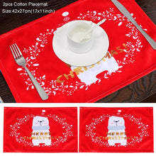 Load image into Gallery viewer, Huiran Linen Christmas Elk Snowman Table Runner Merry Christmas Decorations For Home 2019 Xmas Ornaments New Year 2020 Navidad