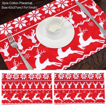Load image into Gallery viewer, Huiran Linen Christmas Elk Snowman Table Runner Merry Christmas Decorations For Home 2019 Xmas Ornaments New Year 2020 Navidad