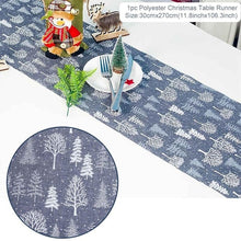 Load image into Gallery viewer, Huiran Linen Christmas Elk Snowman Table Runner Merry Christmas Decorations For Home 2019 Xmas Ornaments New Year 2020 Navidad