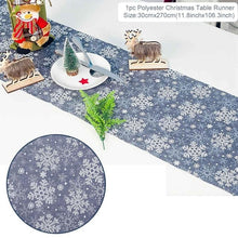 Load image into Gallery viewer, Huiran Linen Christmas Elk Snowman Table Runner Merry Christmas Decorations For Home 2019 Xmas Ornaments New Year 2020 Navidad