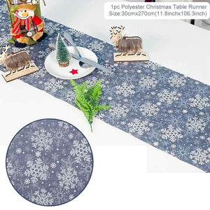 Huiran Linen Christmas Elk Snowman Table Runner Merry Christmas Decorations For Home 2019 Xmas Ornaments New Year 2020 Navidad
