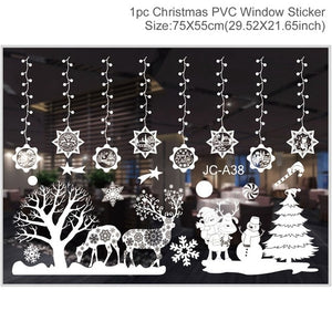 FENGRISE Christmas Decoration For Home Window Christmas Stickers Decor 2019 Merry Christmas Ornaments Xmas Gifts New Year 2020