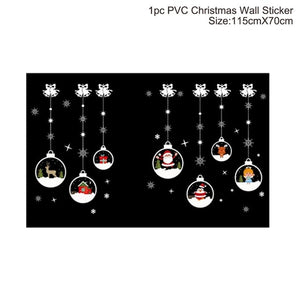 FENGRISE Christmas Decoration For Home Window Christmas Stickers Decor 2019 Merry Christmas Ornaments Xmas Gifts New Year 2020
