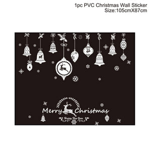 FENGRISE Christmas Decoration For Home Window Christmas Stickers Decor 2019 Merry Christmas Ornaments Xmas Gifts New Year 2020