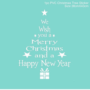 FENGRISE Christmas Decoration For Home Window Christmas Stickers Decor 2019 Merry Christmas Ornaments Xmas Gifts New Year 2020