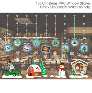 FENGRISE Christmas Decoration For Home Window Christmas Stickers Decor 2019 Merry Christmas Ornaments Xmas Gifts New Year 2020