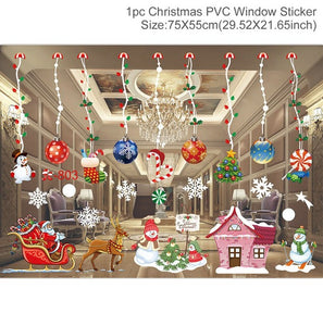 FENGRISE Christmas Decoration For Home Window Christmas Stickers Decor 2019 Merry Christmas Ornaments Xmas Gifts New Year 2020