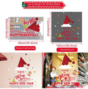 FENGRISE Christmas Decoration For Home Window Christmas Stickers Decor 2019 Merry Christmas Ornaments Xmas Gifts New Year 2020
