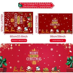 FENGRISE Christmas Decoration For Home Window Christmas Stickers Decor 2019 Merry Christmas Ornaments Xmas Gifts New Year 2020
