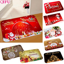 Load image into Gallery viewer, QIFU Santa Claus Christmas Flannel Carpet Merry Christmas Decoration for Home Christmas 2019 Gift Xmas Decor Kerst New Year 2020