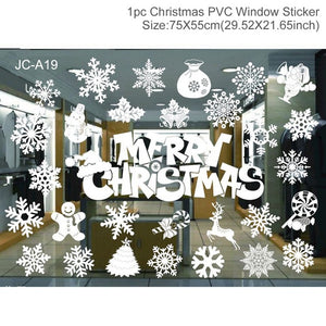 FENGRISE Christmas Decoration For Home Window Christmas Stickers Decor 2019 Merry Christmas Ornaments Xmas Gifts New Year 2020