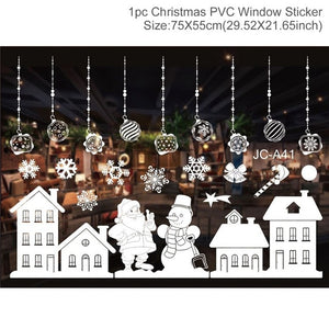 FENGRISE Christmas Decoration For Home Window Christmas Stickers Decor 2019 Merry Christmas Ornaments Xmas Gifts New Year 2020