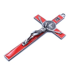 Load image into Gallery viewer, Church Relics Jesus on the Stand Cross Wall Crucifix Antique Home Chapel Decor