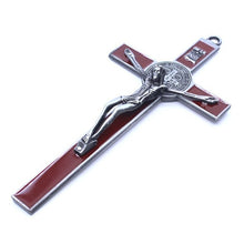 Load image into Gallery viewer, Church Relics Jesus on the Stand Cross Wall Crucifix Antique Home Chapel Decor