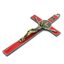 Load image into Gallery viewer, Church Relics Jesus on the Stand Cross Wall Crucifix Antique Home Chapel Decor