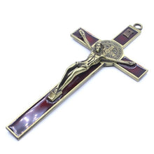 Load image into Gallery viewer, Church Relics Jesus on the Stand Cross Wall Crucifix Antique Home Chapel Decor