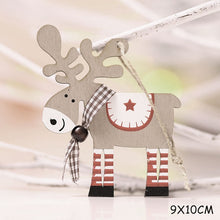 Load image into Gallery viewer, 2020 New Year Natural Xmas Elk Wood Craft Christmas Tree Ornament Noel Christmas Decoration for Home Wooden Pendant Navidad Gift
