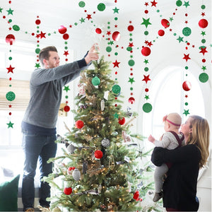 4M Twinkle Star Snowflake Paper Garlands Pendant Ornaments Christmas Decorations for Home New Year 2020 Noel Decor Navidad 2019